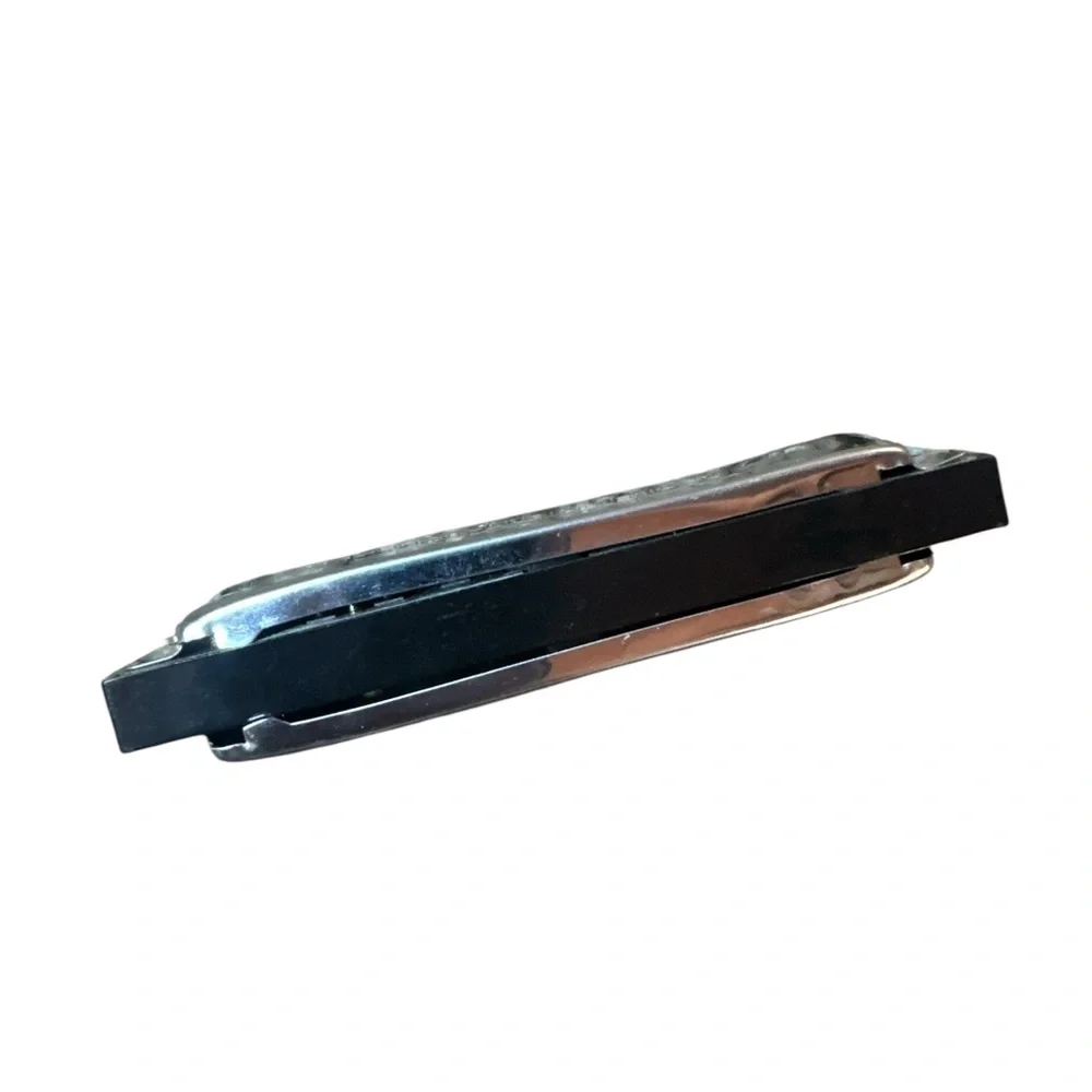 Hohner Bluesband Chromatic Harmonica - Silver Musical Instrument Pre-Owned Used